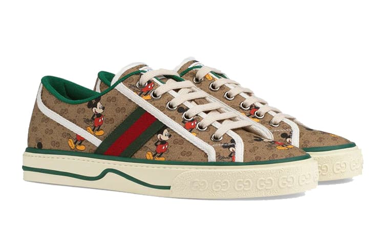 Кроссовки Gucci x Disney Tennis 1977 Brown - изображение 3
