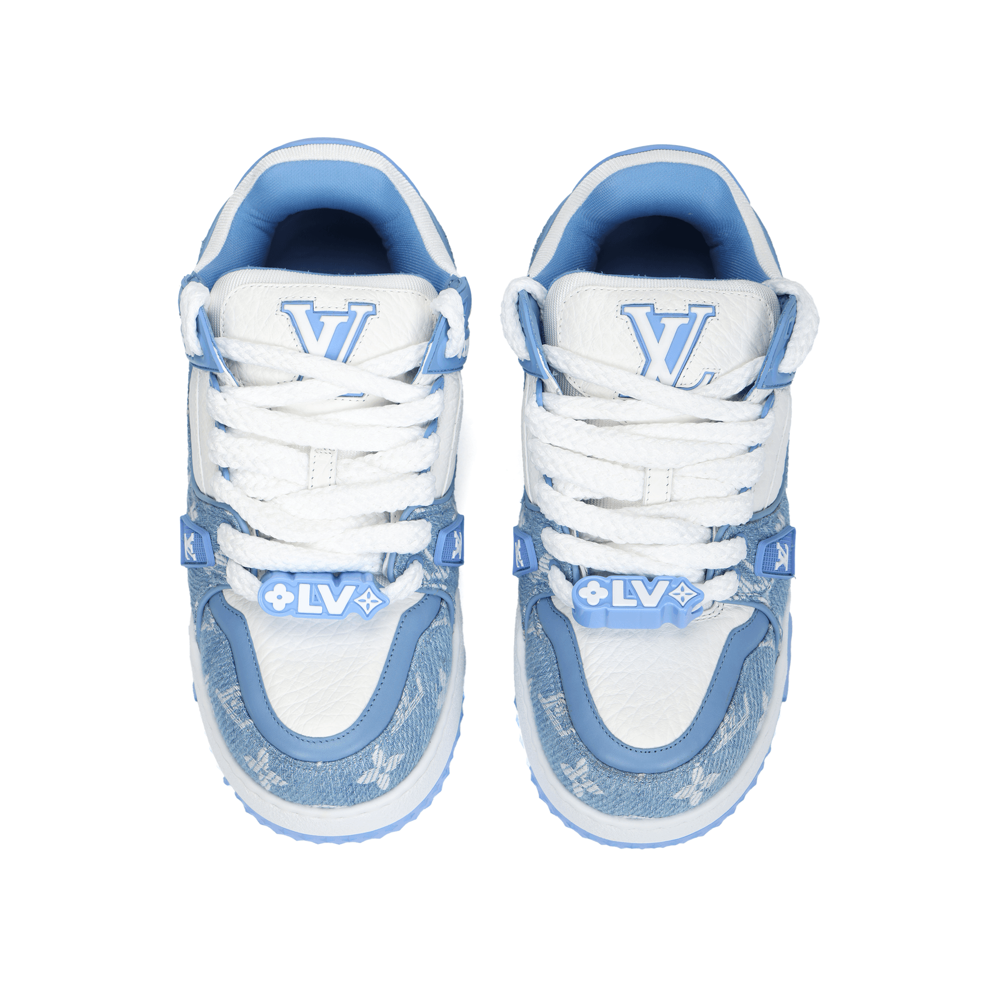 Кроссовки Louis Vuitton Trainer Maxi Blue White - изображение 3
