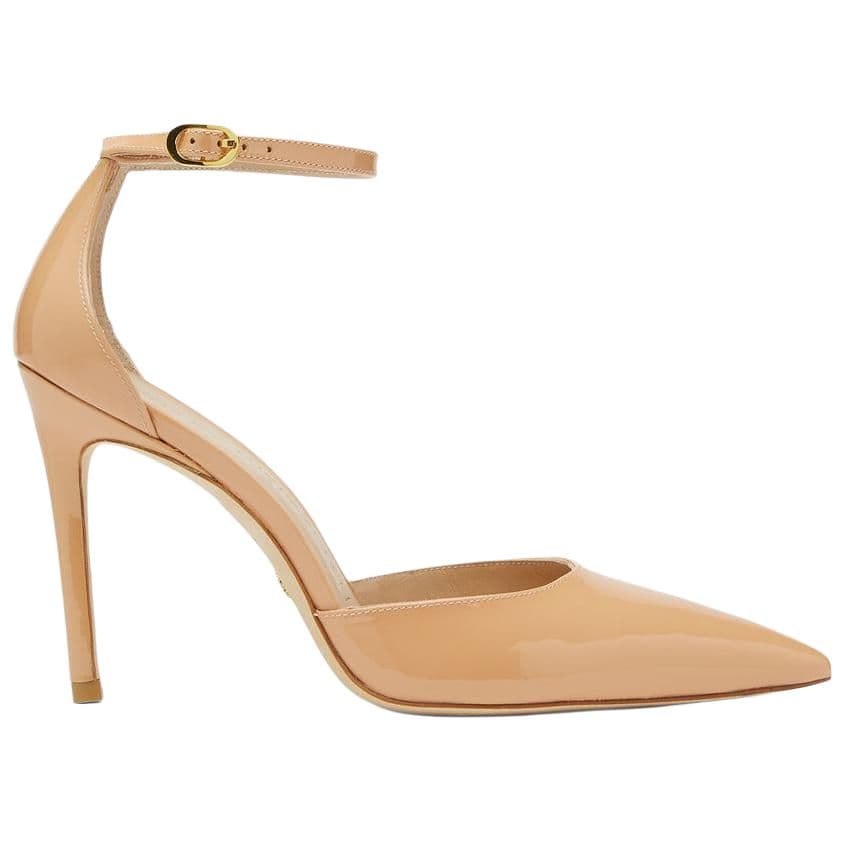 Туфли Stuart Weitzman Sw Лакированная кожа Узкий каблук Высокие каблуки 10 см Женские Бежевый - изображение 2
