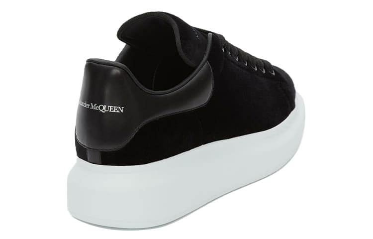 Кроссовки Alexander McQueen Velvet Sneakers Black - изображение 4