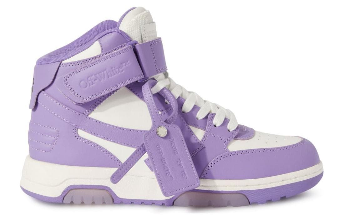 Кроссовки OFF-WHITE Out Of Office High-Top White Purple - изображение 2