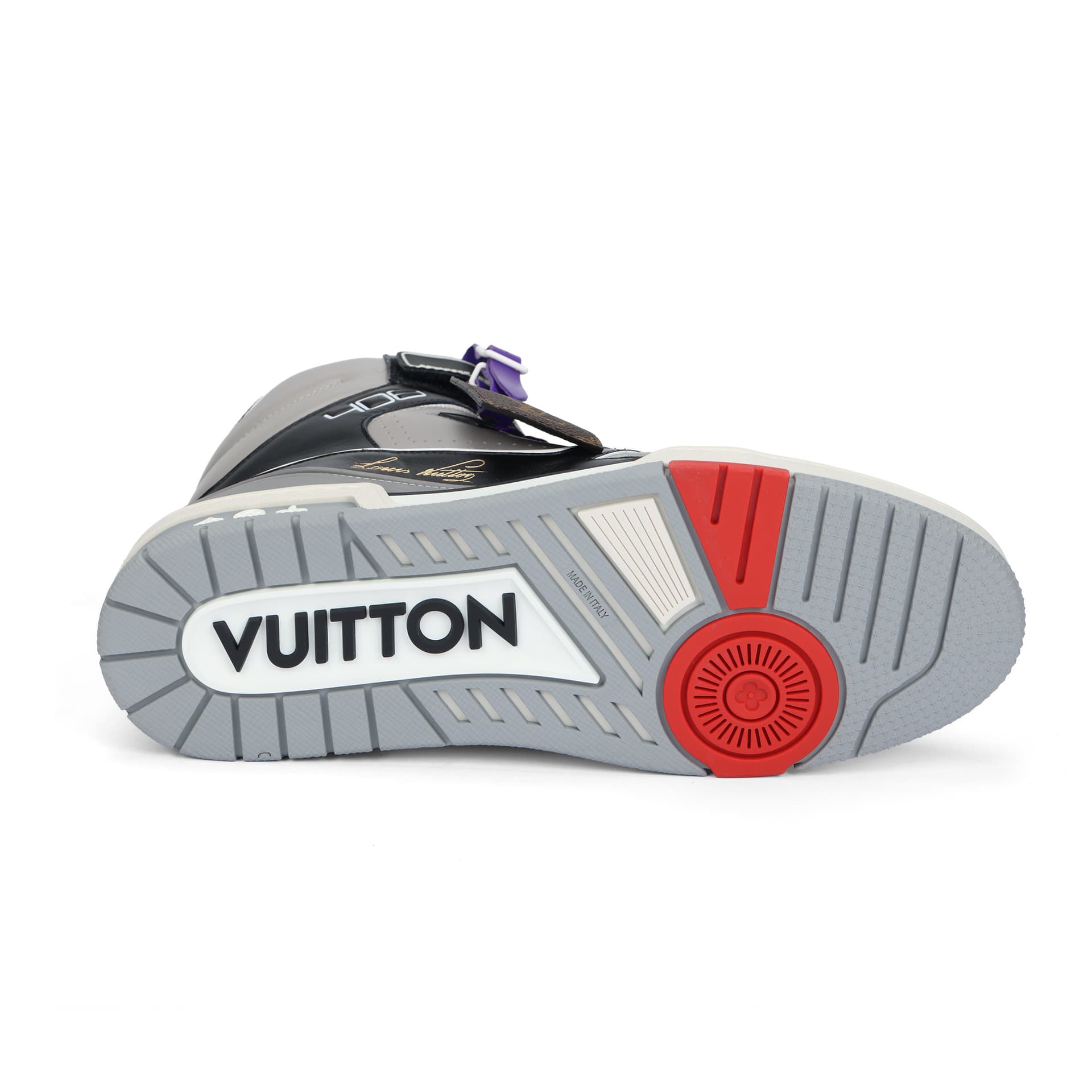 Кроссовки Louis Vuitton Trainer High Top Grey Black - изображение 10