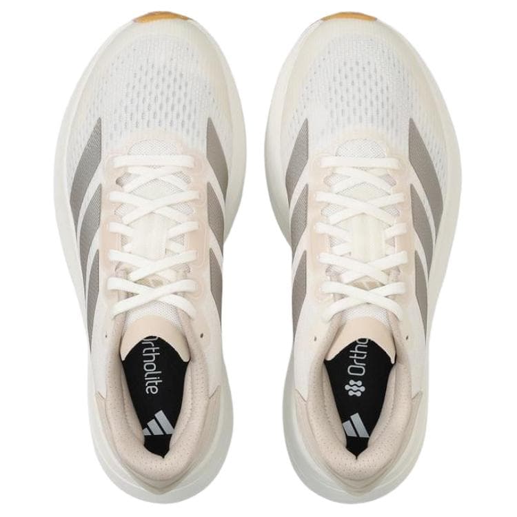 Кроссовки для бега Adidas Adizero Duramo Speed 2 Дышащие Поддерживающие Беговые Кроссовки Женские Бежевые Серебряные - изображение 4