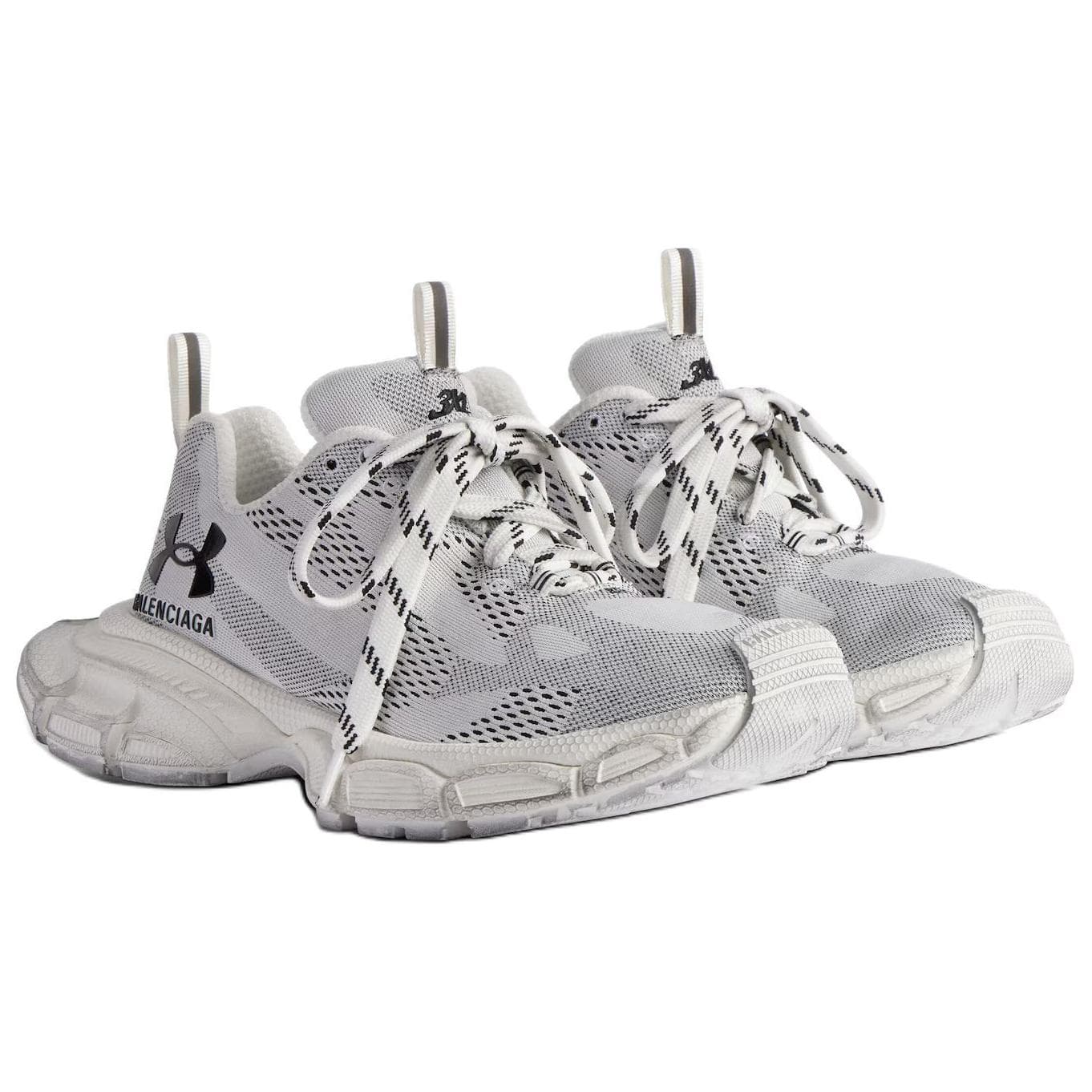 Кроссовки Balenciaga X Under Armour 3XL Низкие Кроссовки с Толстой Подошвой Женские Белые - изображение 3