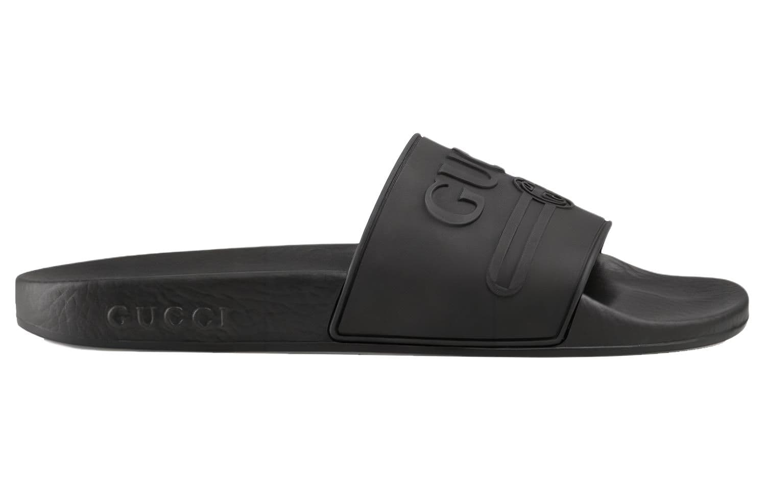 Сандалии Gucci Rubber Slide Black - изображение 2