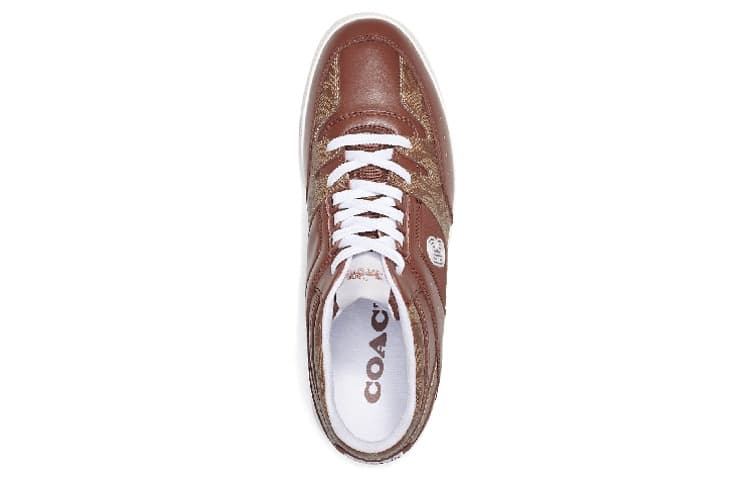 Кроссовки Coach Lace-Up Mid Sneakers Brown - изображение 4
