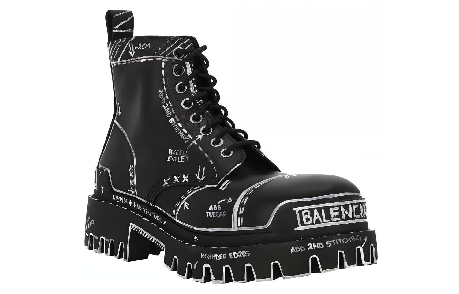Ботинки Balenciaga Strike Leather Boots Black - изображение 2