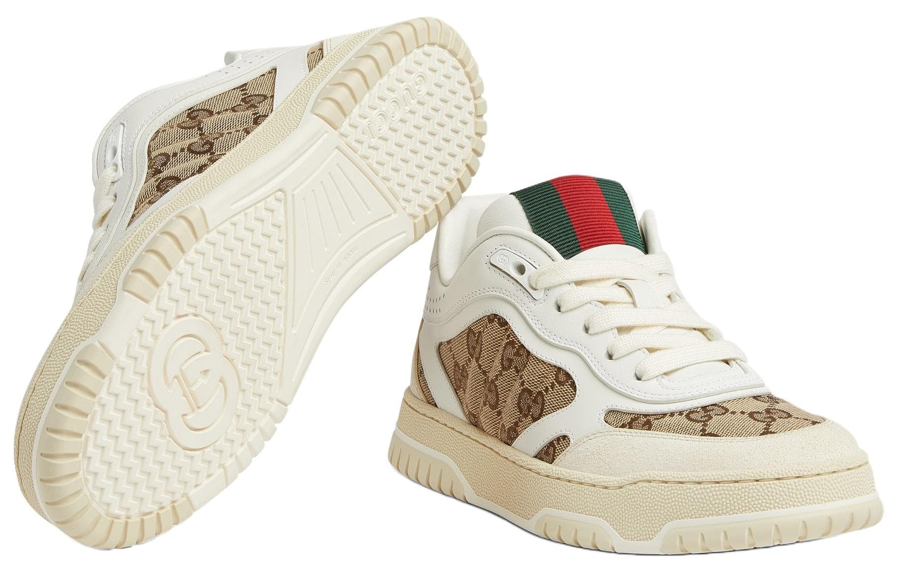 Кроссовки Gucci Re-Web Low White Brown - изображение 6