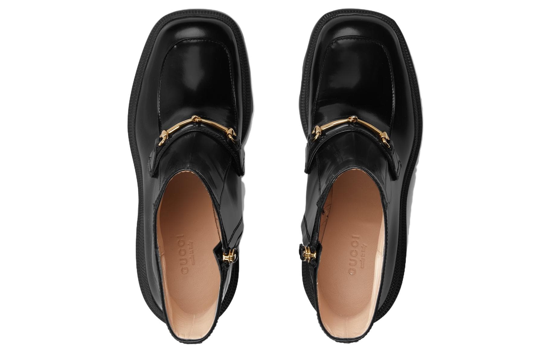 Сапоги Gucci Leather Ankle Boots Black - изображение 3
