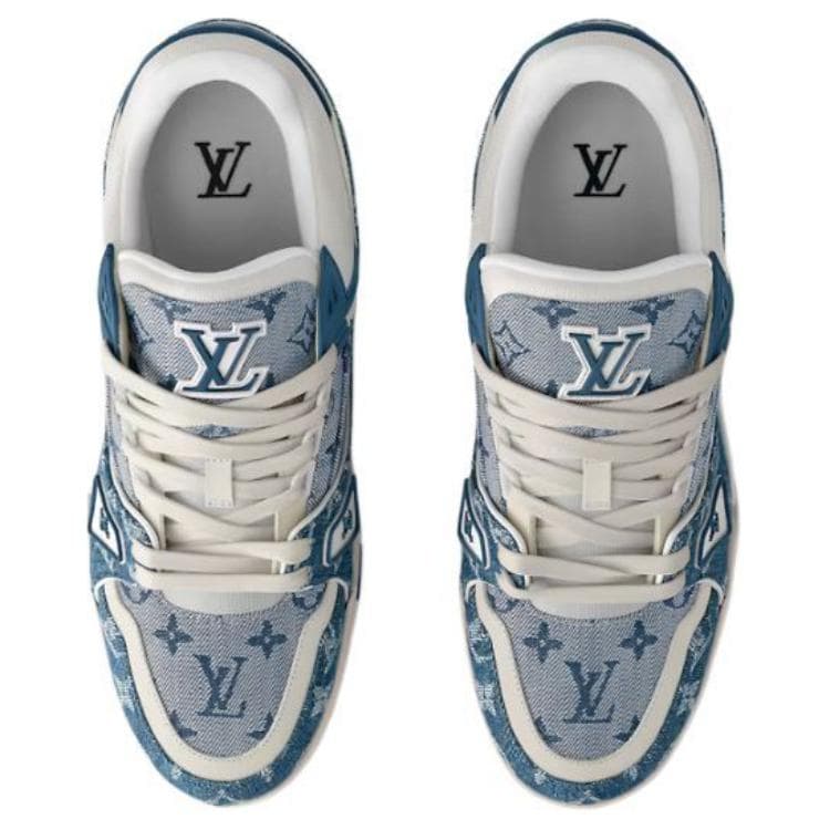 Кроссовки LOUIS VUITTON Trainer Blue White - изображение 6