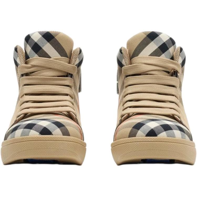 Burberry Высокие Кеды для Детей Песочно-Бежевые Детские - изображение 3