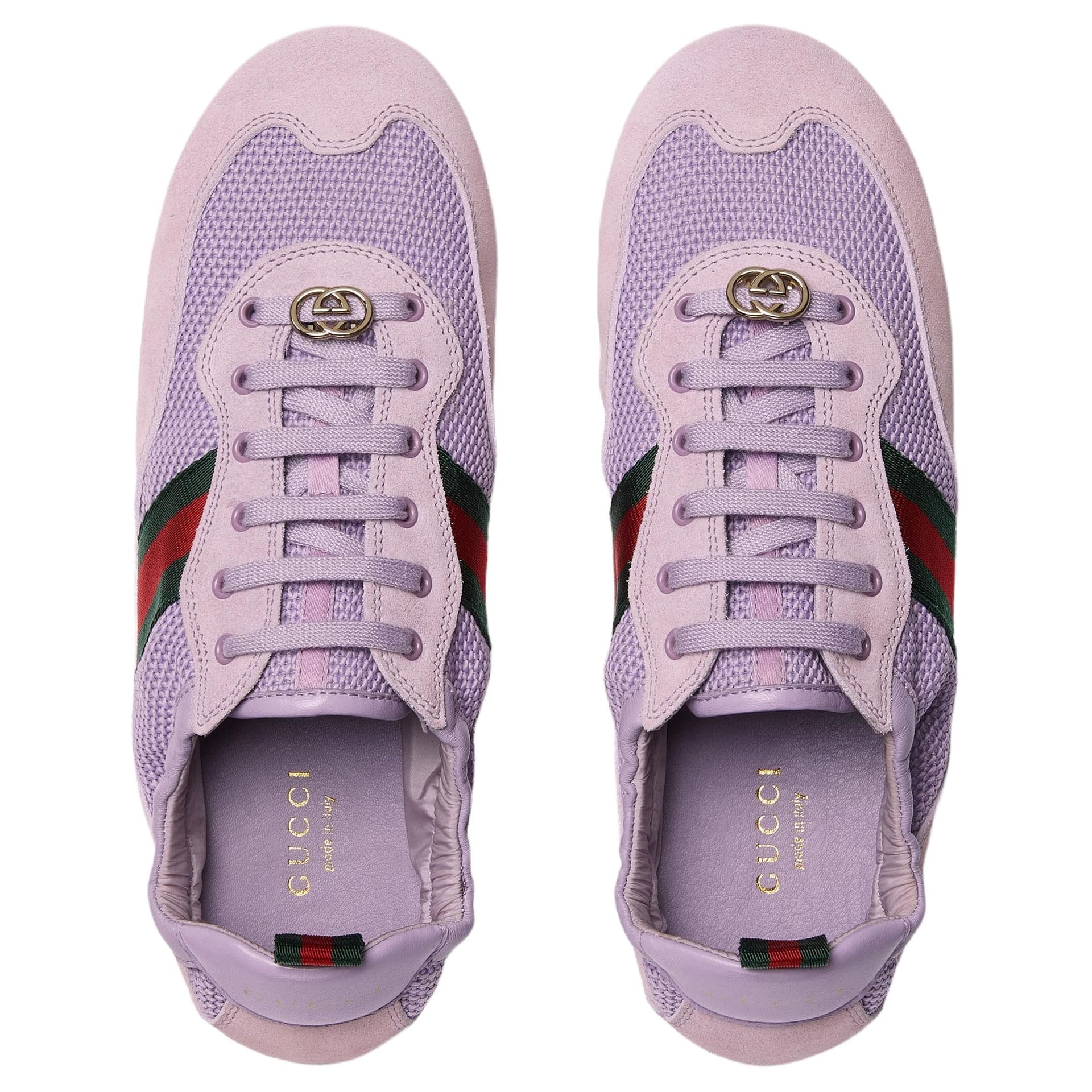 Кроссовки GUCCI Shift Suede Low Top Sneakers Purple - изображение 4