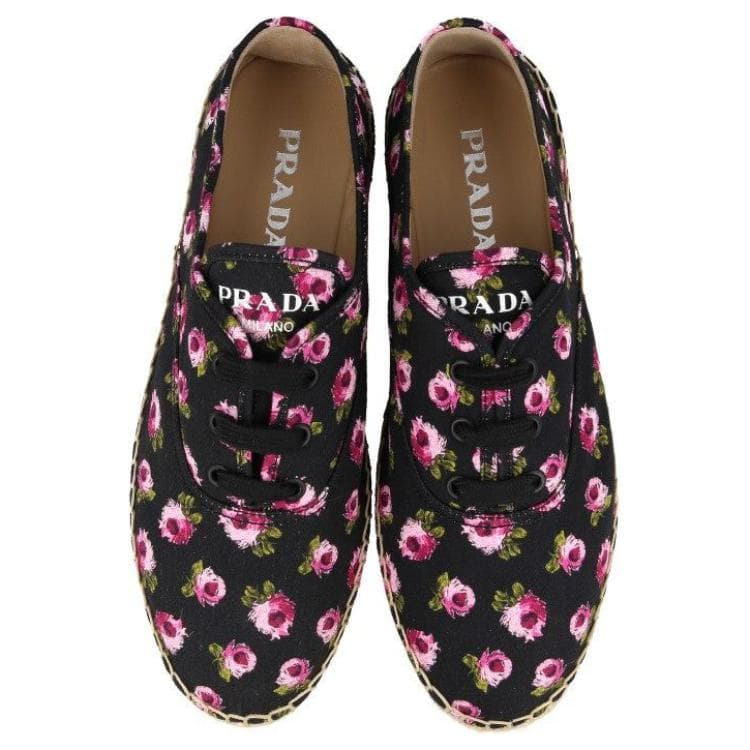 PRADA Балетки Espadrilles Женские Черные - изображение 4