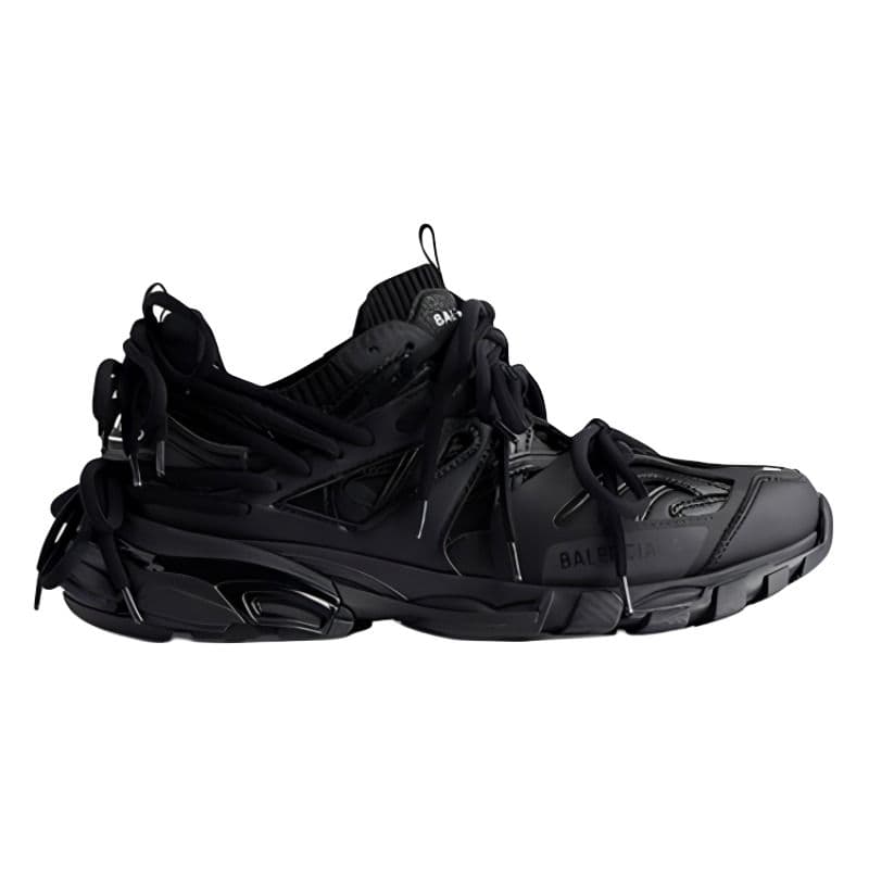 Кроссовки Balenciaga Track Кожа Низкие Кеды Женские Черные - изображение 2