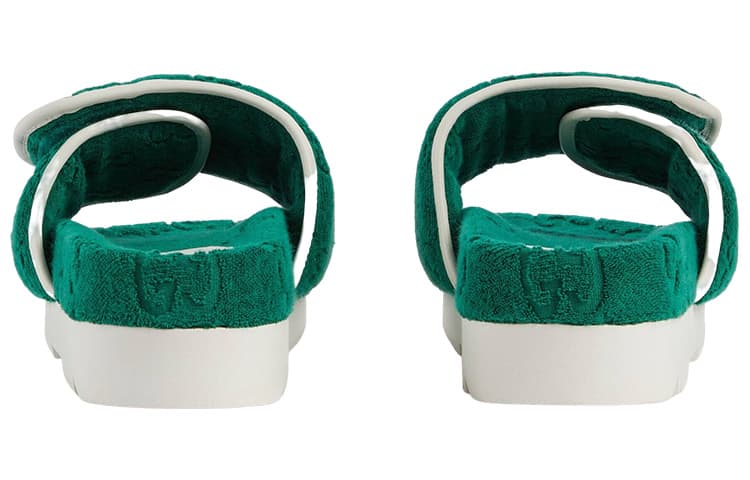 Сандалии adidas x Gucci GG Slides Green - изображение 4