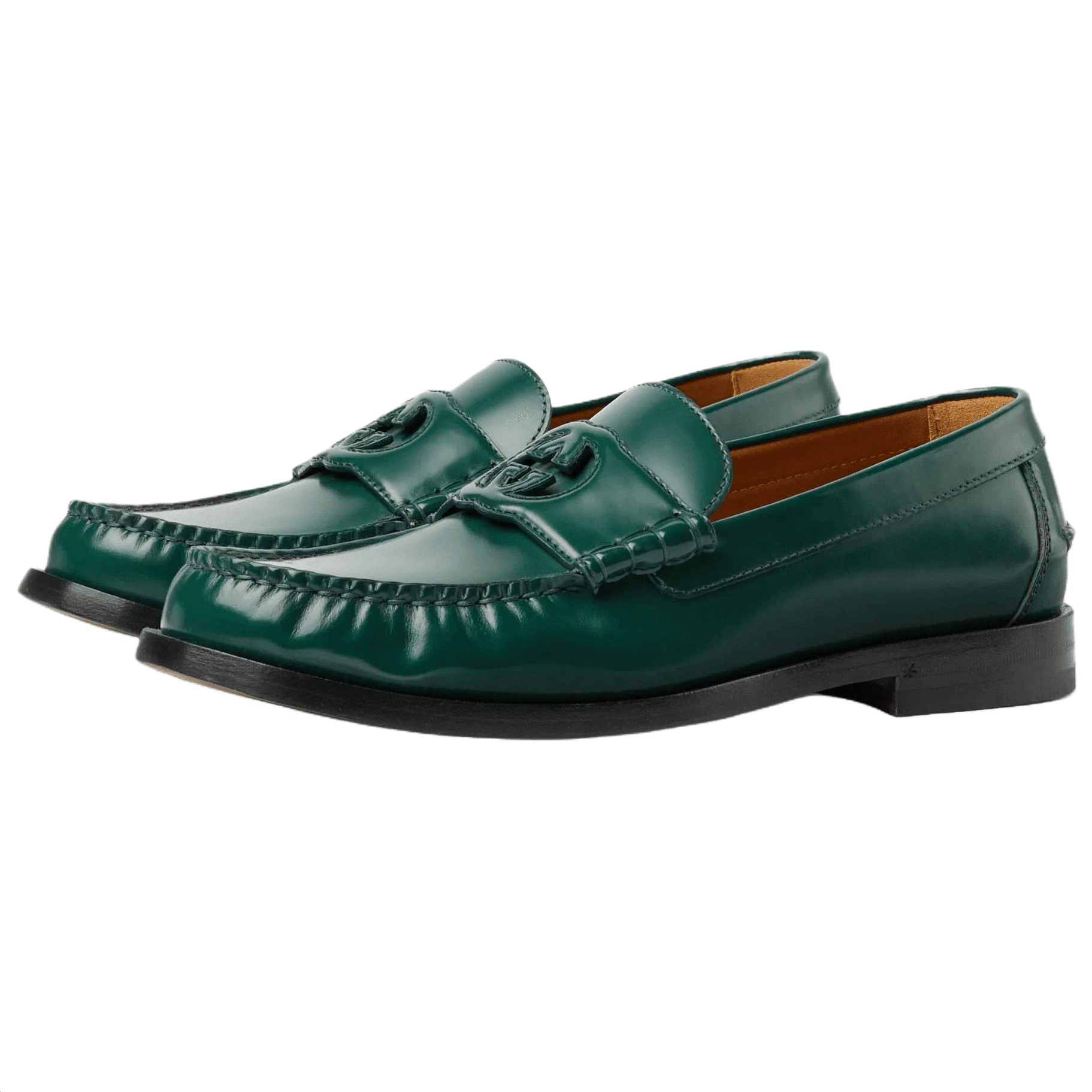 Лоферы Gucci Interlocking Loafers Green - изображение 3