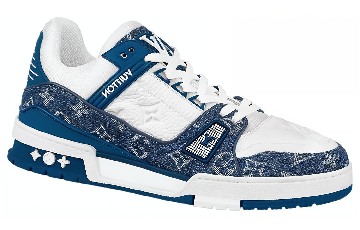 Кроссовки LOUIS VUITTON Trainer Blue White - изображение 2