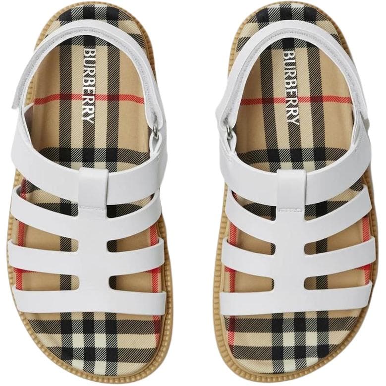 Сандалии Детские сандалии Burberry белые для детей - изображение 4
