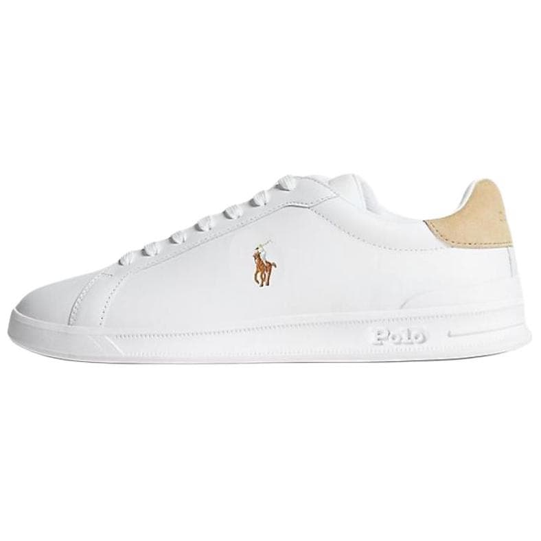 Кроссовки Polo Ralph Lauren Корт II Кожа Низкий Топ Скейтборд Обувь Мужская Белая - изображение 1