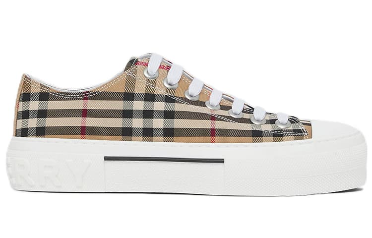 Кеды Burberry Vintage Canvas Check Low Sneakers Brown - изображение 2