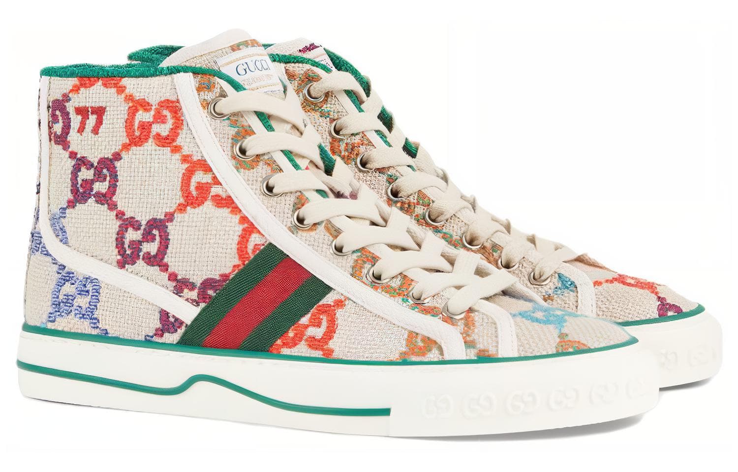 Кеды Gucci Tennis 1977 High-Top Beige - изображение 3