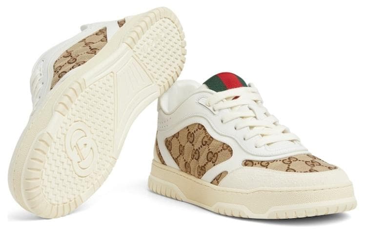 Кроссовки Gucci Re-Web Low Top Sneakers White Brown - изображение 5
