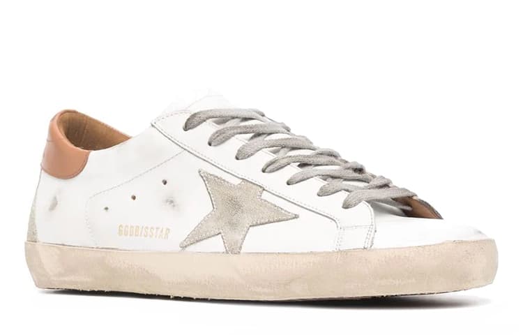 Кроссовки Golden Goose Super-Star Distressed White Brown - изображение 3