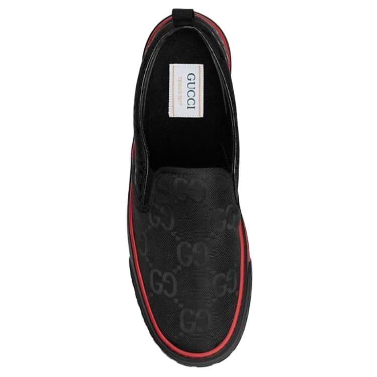 Ботинки Gucci Tennis 1977 Black Red - изображение 6