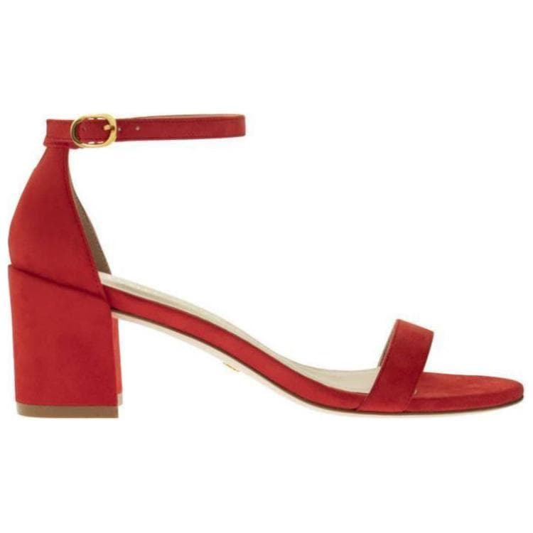 Шлёпанцы Stuart Weitzman SW Простые Модные Трендовые Сандалии с Одинарной Шнуровкой 6,5 см Женские Красные - изображение 2