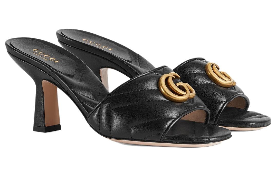 Сандалии Gucci Double G Black Slides - изображение 3