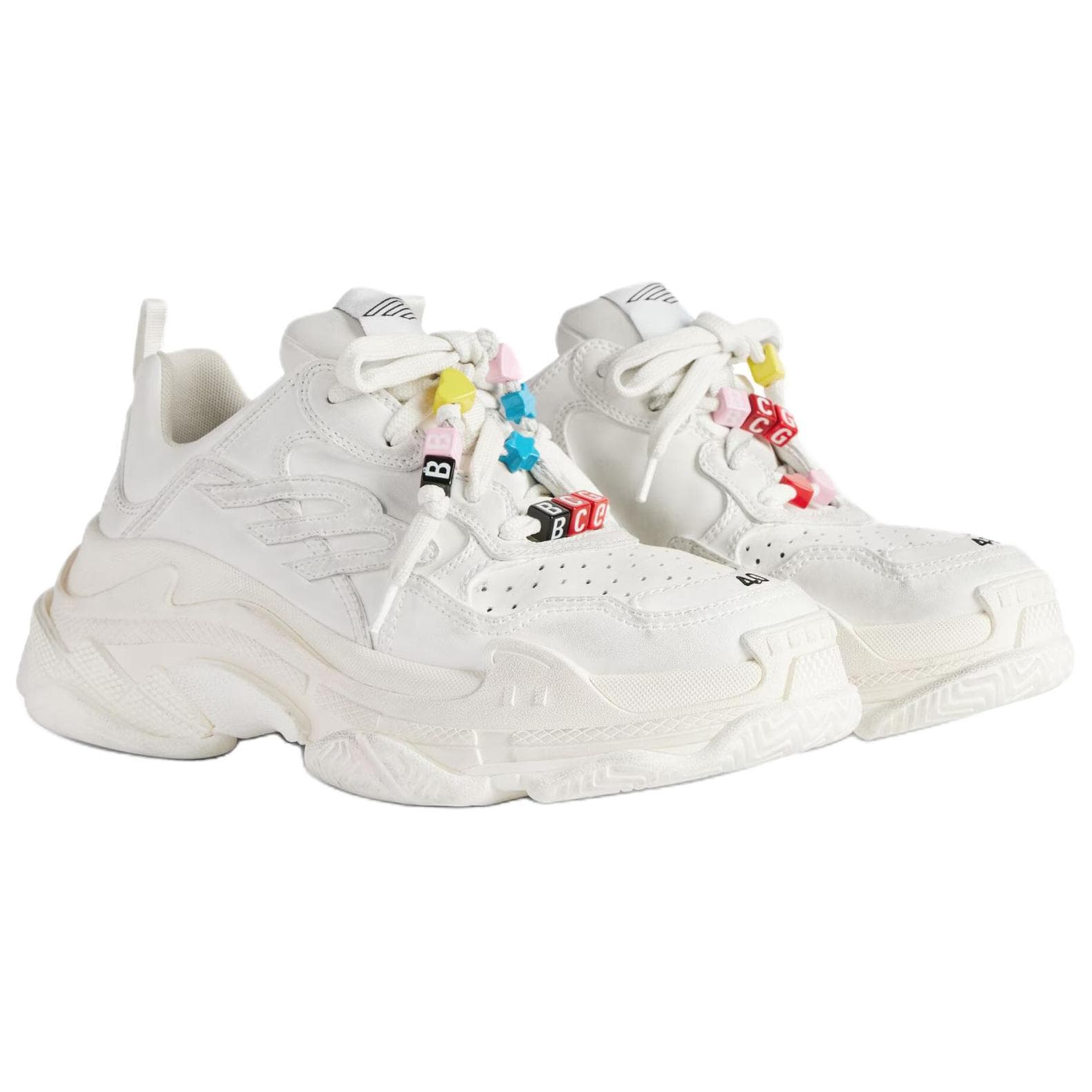 Кроссовки Balenciaga Triple S Low Топ Кроссовки с толстой подошвой Женские Белые - изображение 4