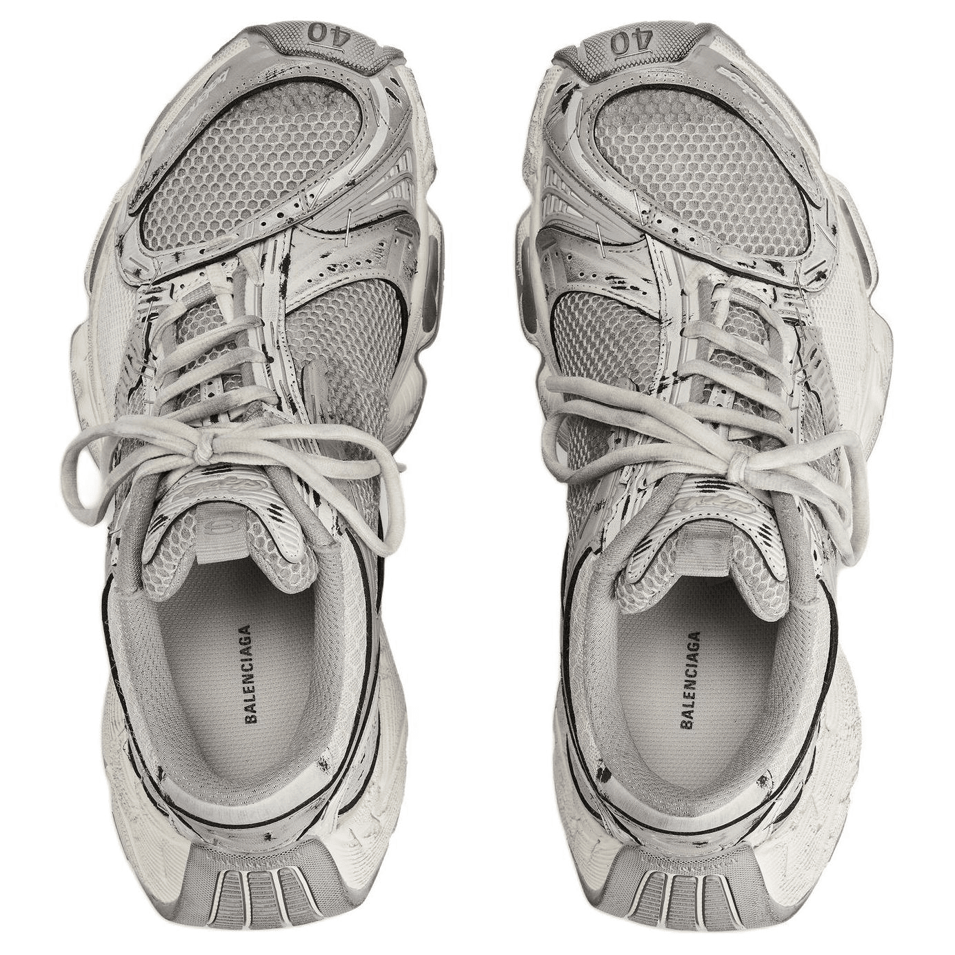 Кроссовки Balenciaga Low Top Crew Neck Sneakers Мужские Бежевые - изображение 4