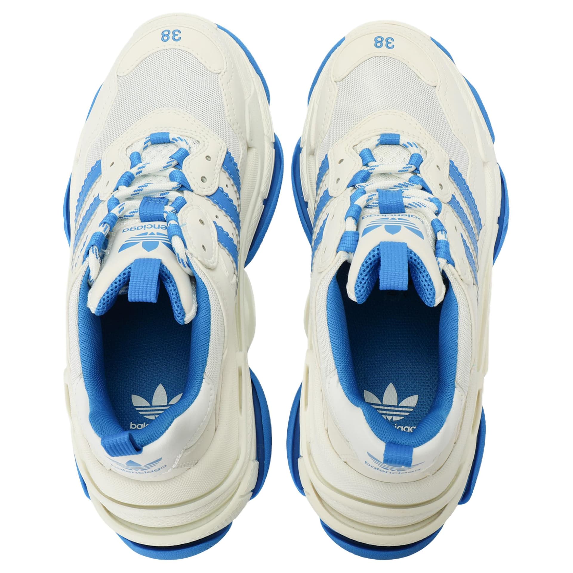 Кроссовки adidas x Balenciaga Triple S White Blue - изображение 3
