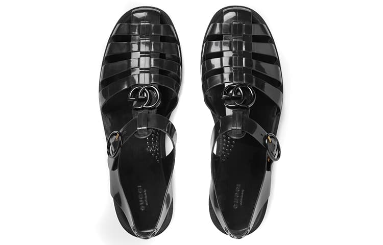 Сандалии Gucci Roman Sandals Black - изображение 3