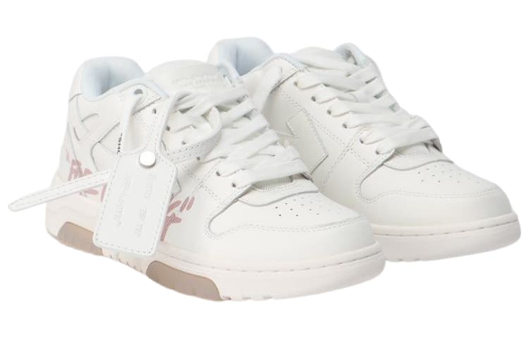 Кроссовки OFF-WHITE Leather Sneakers White Pink - изображение 2