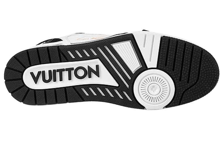 Кроссовки Louis Vuitton Trainer Mid Black White - изображение 5