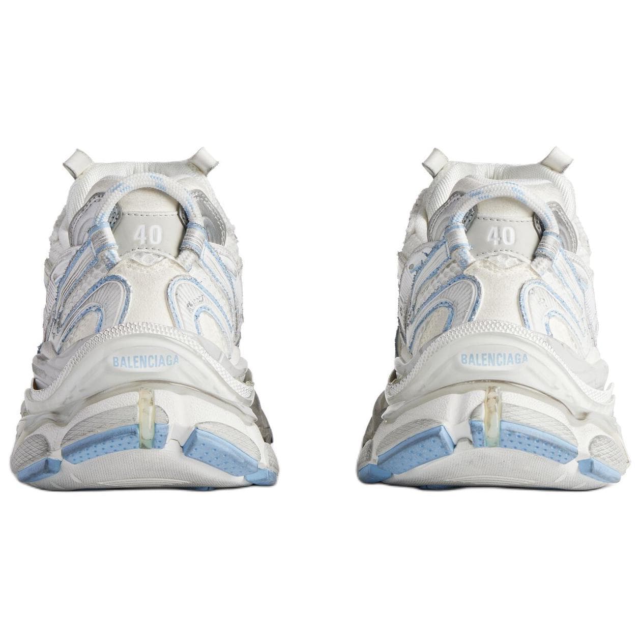 Кроссовки Balenciaga Runner 2,0 Low Топ Массивные кроссовки Женские Белый Синий - изображение 6