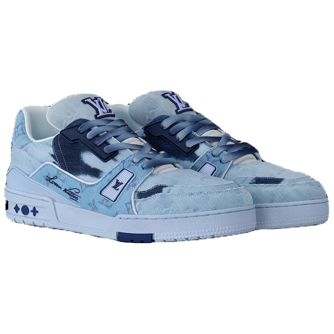 Кроссовки Louis Vuitton Trainer Denim Blue - изображение 4