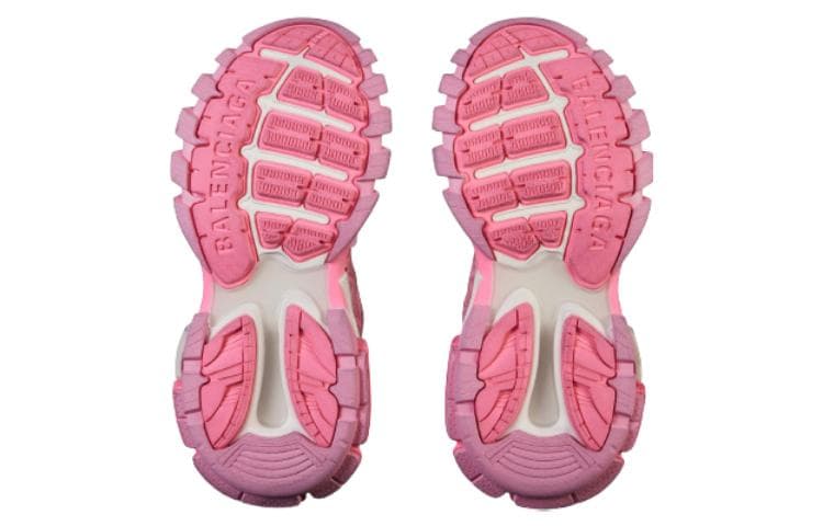 Кроссовки Balenciaga Сетчатая ткань Track Удобные Низкие Повседневные Женские Кроссовки Розовые с Эффектом Потертости - изображение 5