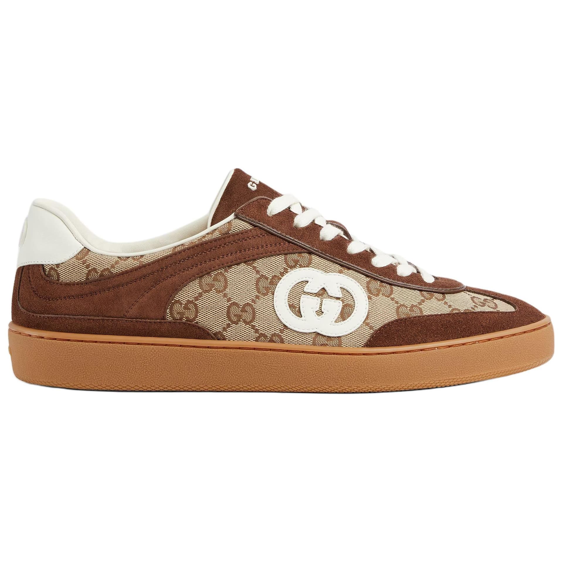 Кроссовки Gucci Interlocking Low Brown - изображение 2