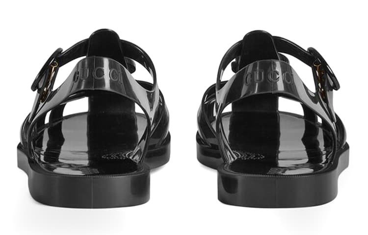 Сандалии Gucci Roman Sandals Black - изображение 4