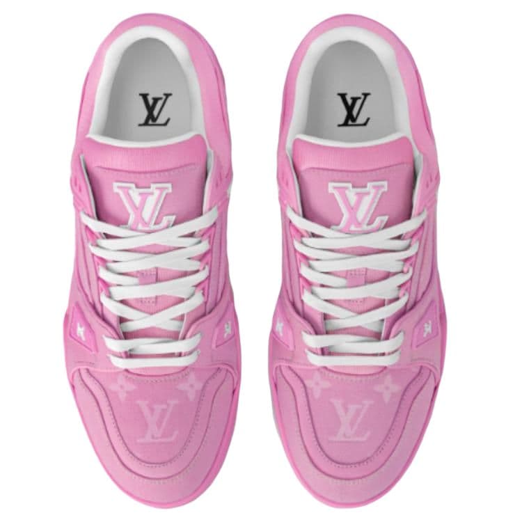 Кроссовки Louis Vuitton Trainer Denim Pink - изображение 4