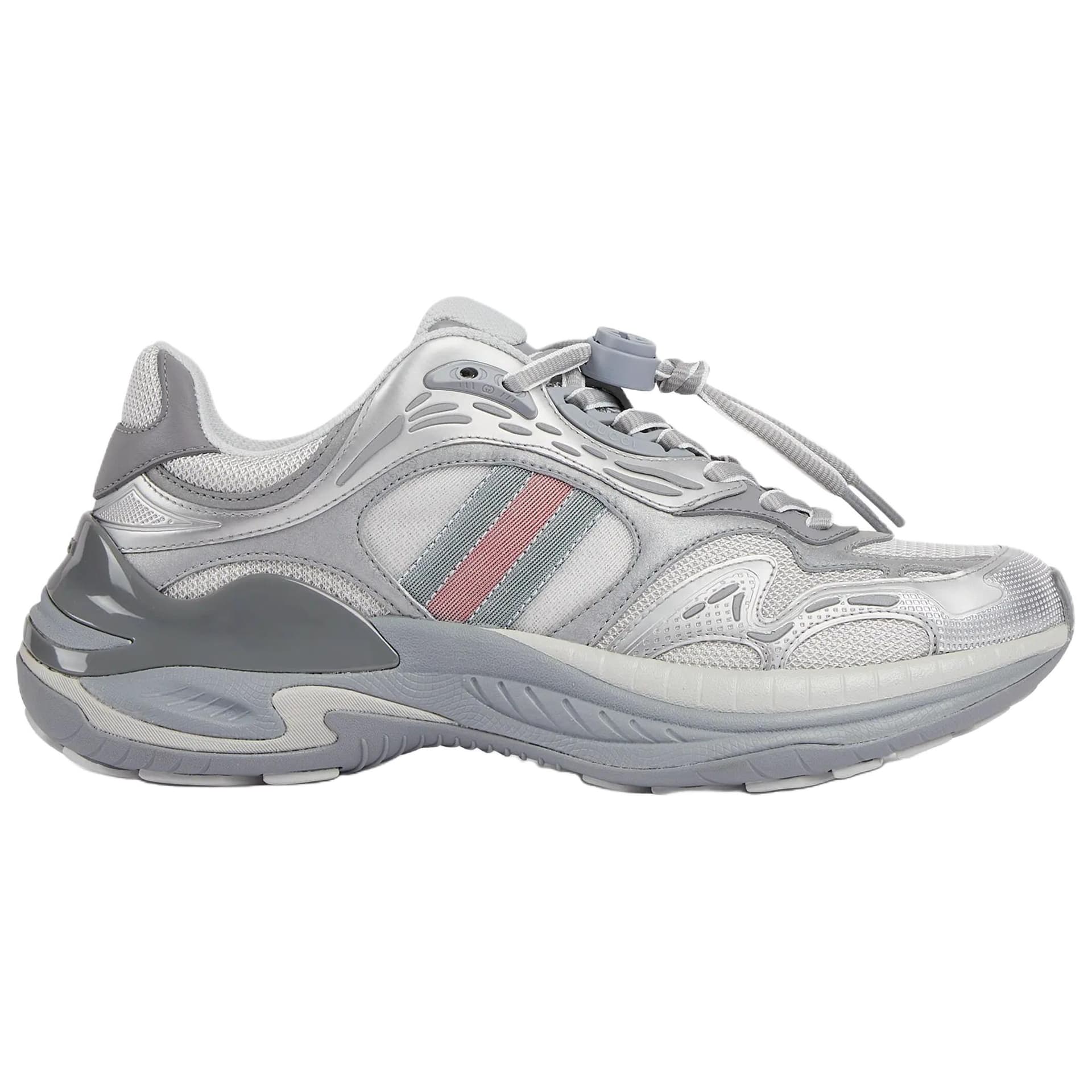 Кроссовки Gucci 2.0 Leather Low-Top Sneakers Silver - изображение 2