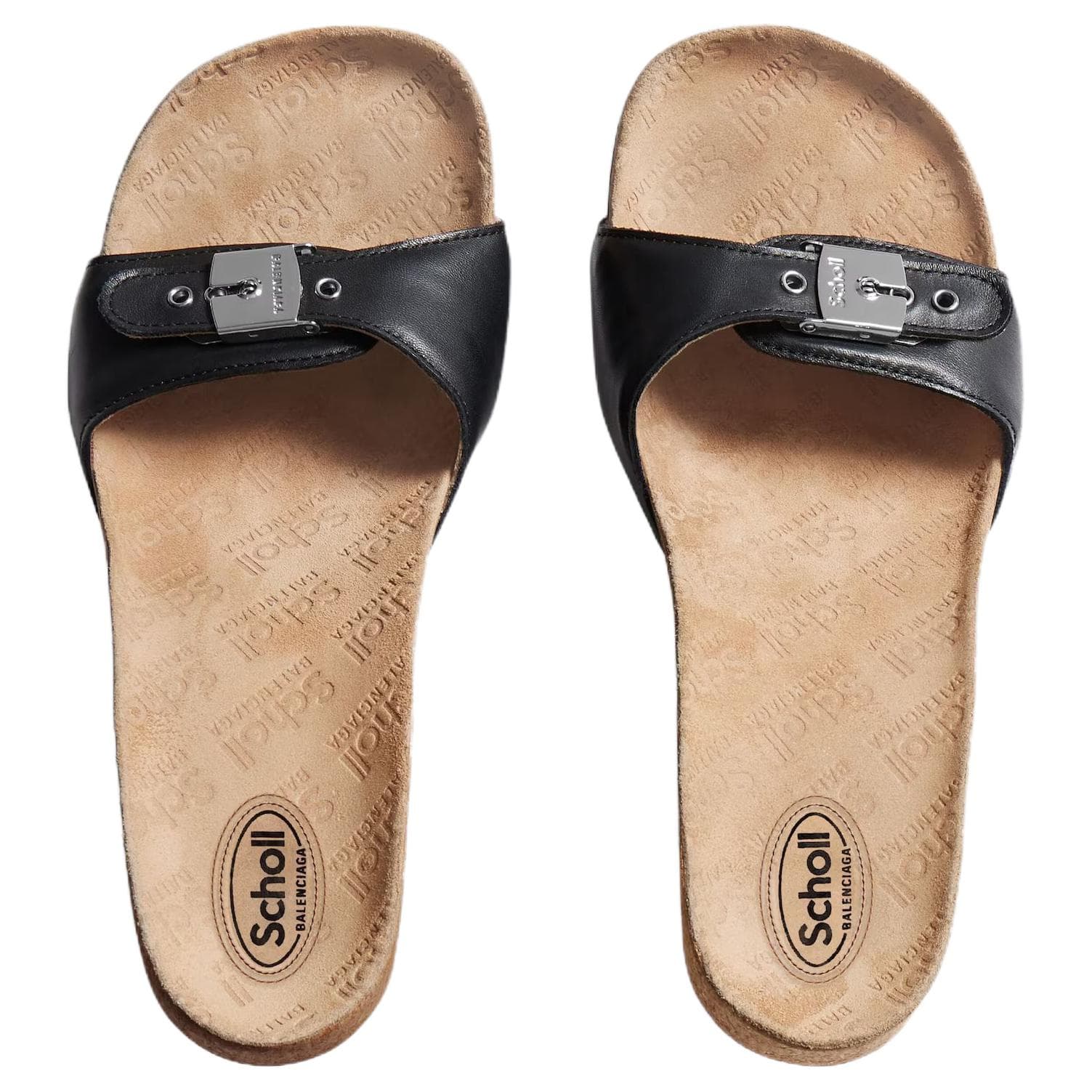 Сандалии Balenciaga x Scholl Шлепанцы Женские Черные - изображение 5