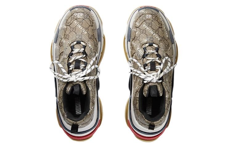 Кроссовки Gucci x Balenciaga Triple S Brown - изображение 4
