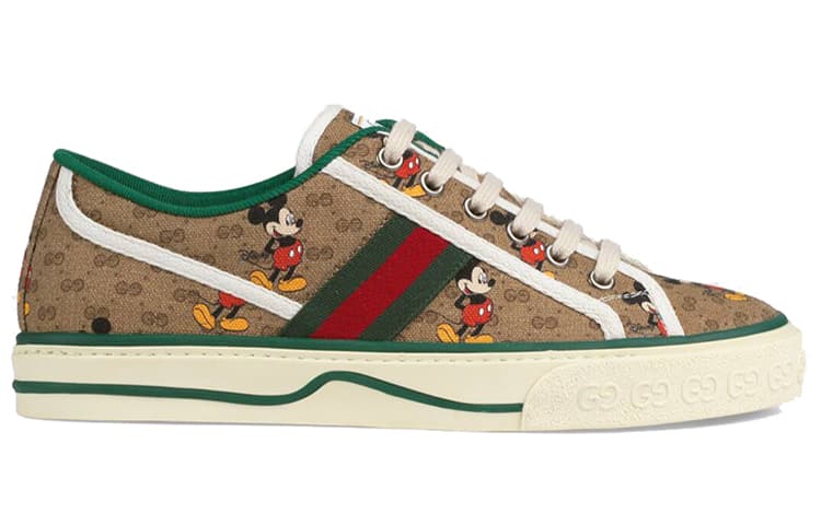 Кроссовки Gucci x Disney Tennis 1977 Brown - изображение 2