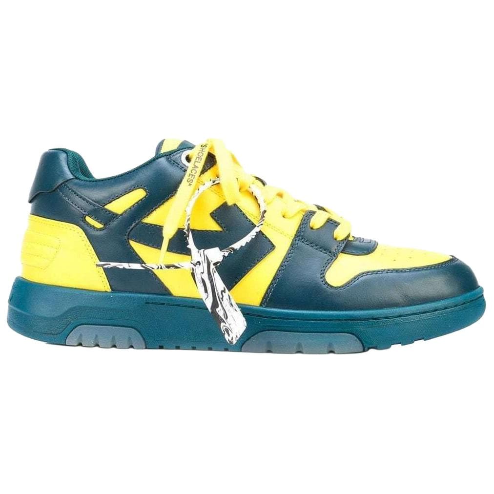 Кроссовки OFF-WHITE Out Of Office Yellow Blue - изображение 2