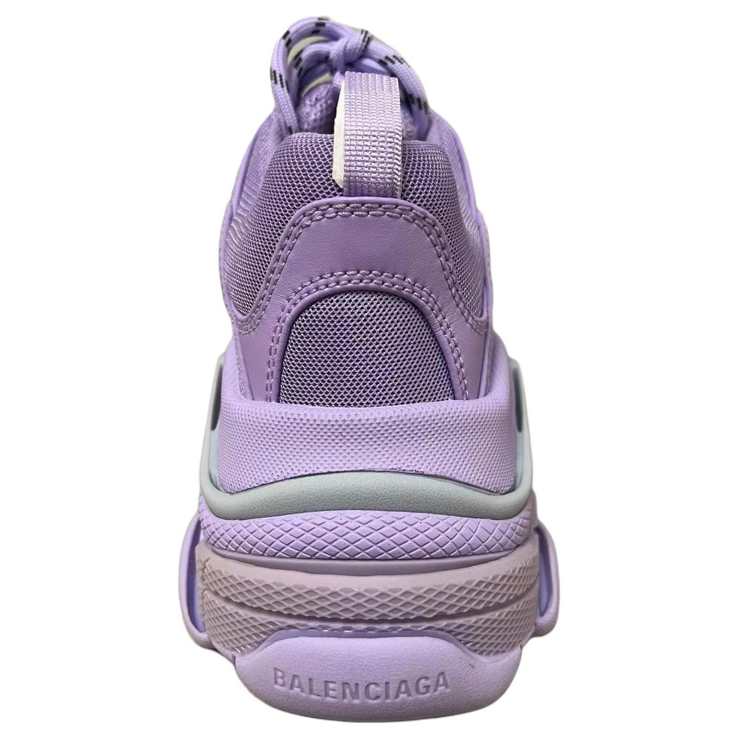 Кроссовки Balenciaga Triple S Кожа Низкие Кеды Женские Фиолетовые - изображение 5
