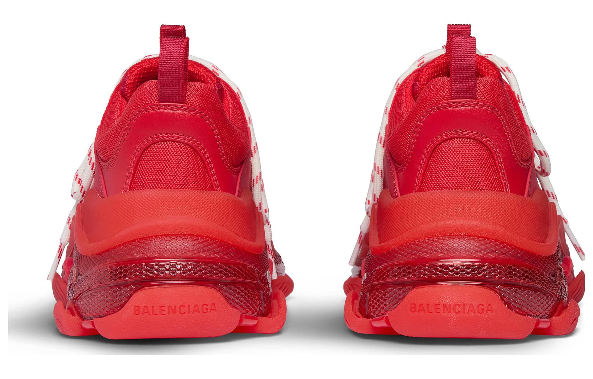 Кроссовки Balenciaga Triple S Сетчатая ткань Низкий топ Повседневная обувь Мужская Красная - изображение 4
