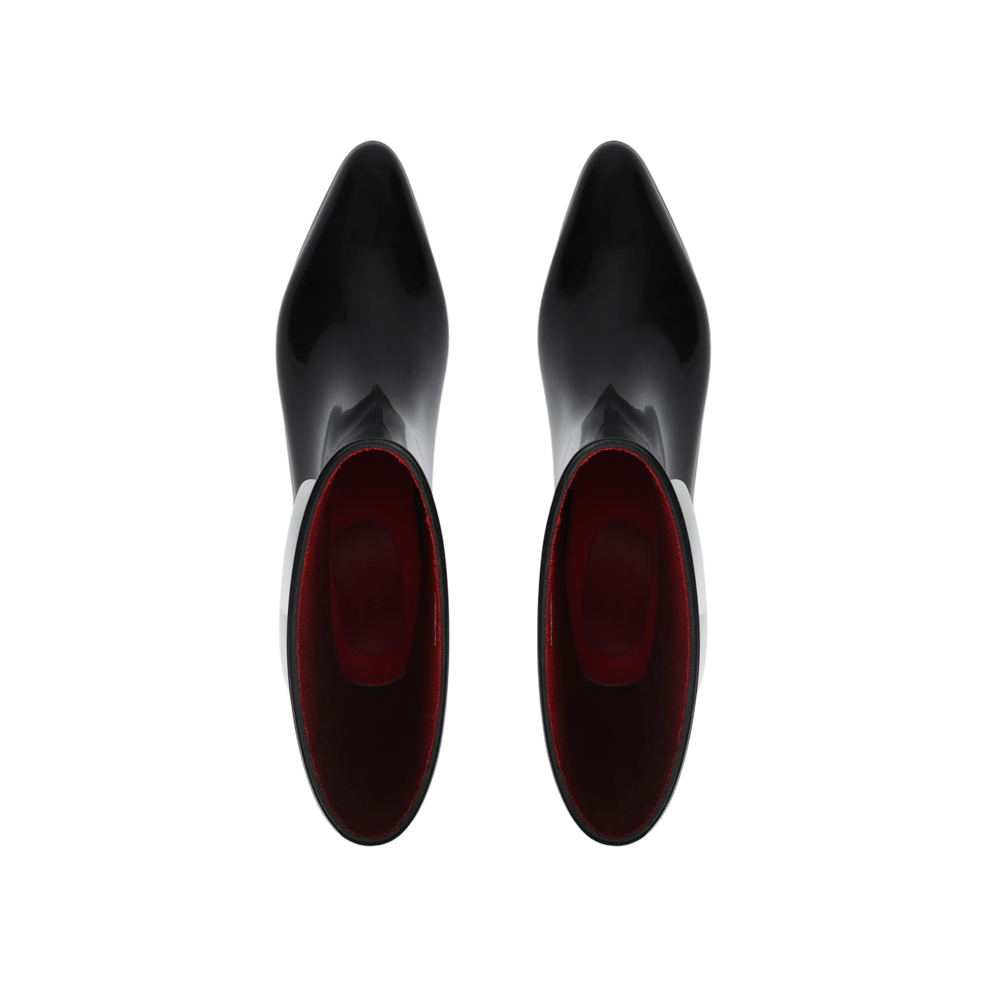 Сапоги GUCCI INTERLOCKING Резиновые ботильоны женские черные - изображение 3
